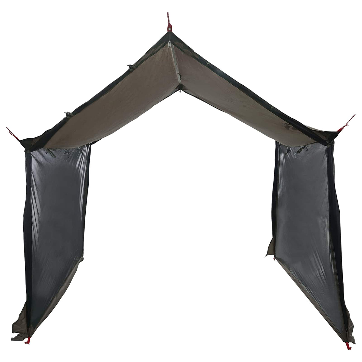 Camping Tarp with Mesh Walls 340 x 260 x 220 cm Brown and grey