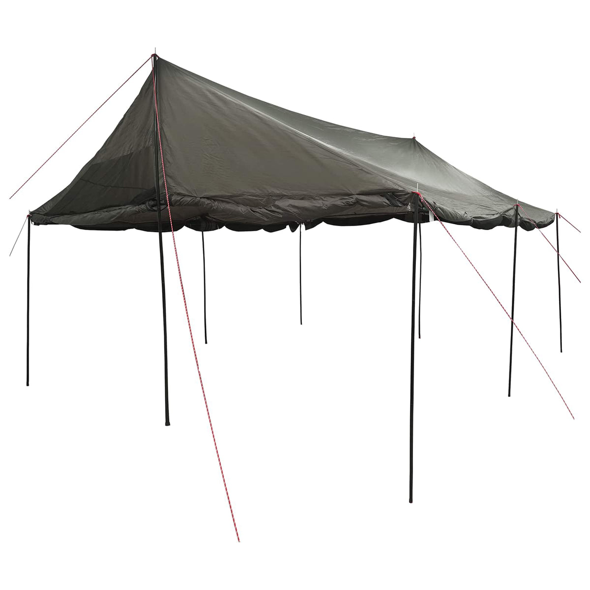 Family Tent 450 x 400 x 265 cm Polyester and Steel Brown and grey 450 x 400 x 265/165 cm
