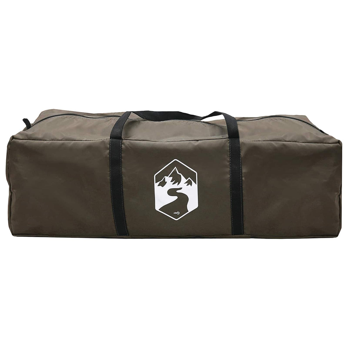 Tipi Tent Polyester and Steel Brown Grey 18-Person