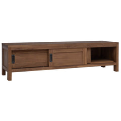 vidaXL TV Cabinet 110 x 30 x 30 cm Solid Teak Wood Natural 2