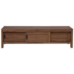vidaXL TV Cabinet 110 x 30 x 30 cm Solid Teak Wood Natural 3