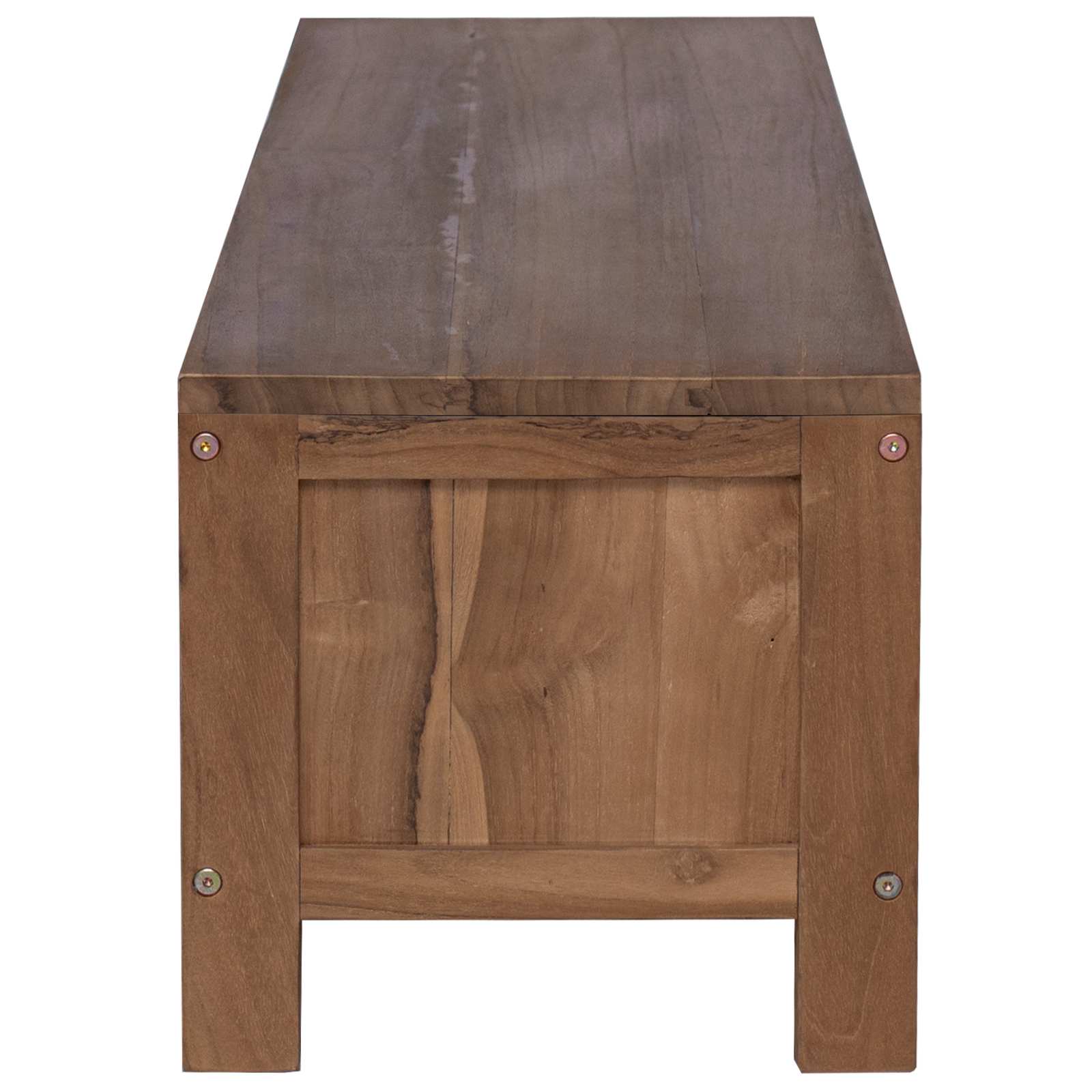 vidaXL TV Cabinet 110 x 30 x 30 cm Solid Teak Wood Natural 4