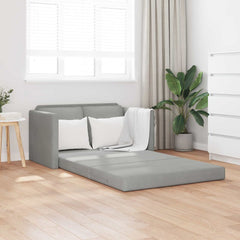 Folding Sofa Bed 122 x 70 x 60 cm Velvet Light grey