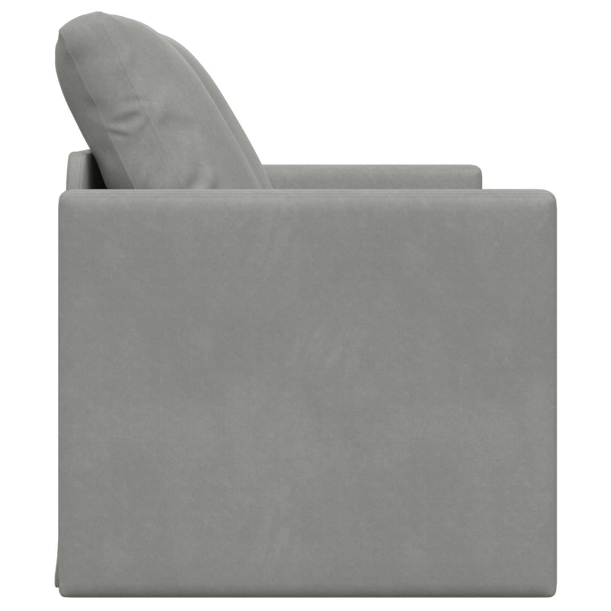 Folding Sofa Bed 122 x 70 x 60 cm Velvet Light grey