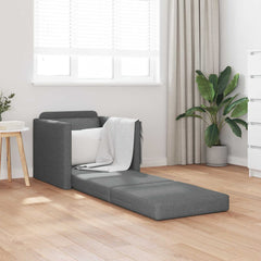 Folding Sofa Bed 74 x 77 x 81 cm Fabric Dark grey