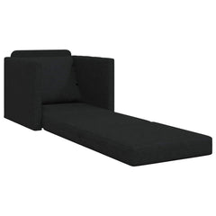 Folding Sofa Bed 74 x 77 x 81 cm Fabric Black