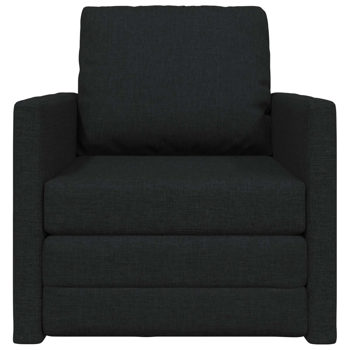Folding Sofa Bed 74 x 77 x 81 cm Fabric Black