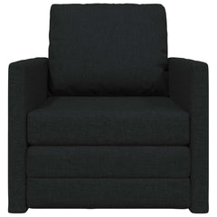 Folding Sofa Bed 74 x 77 x 81 cm Fabric Black