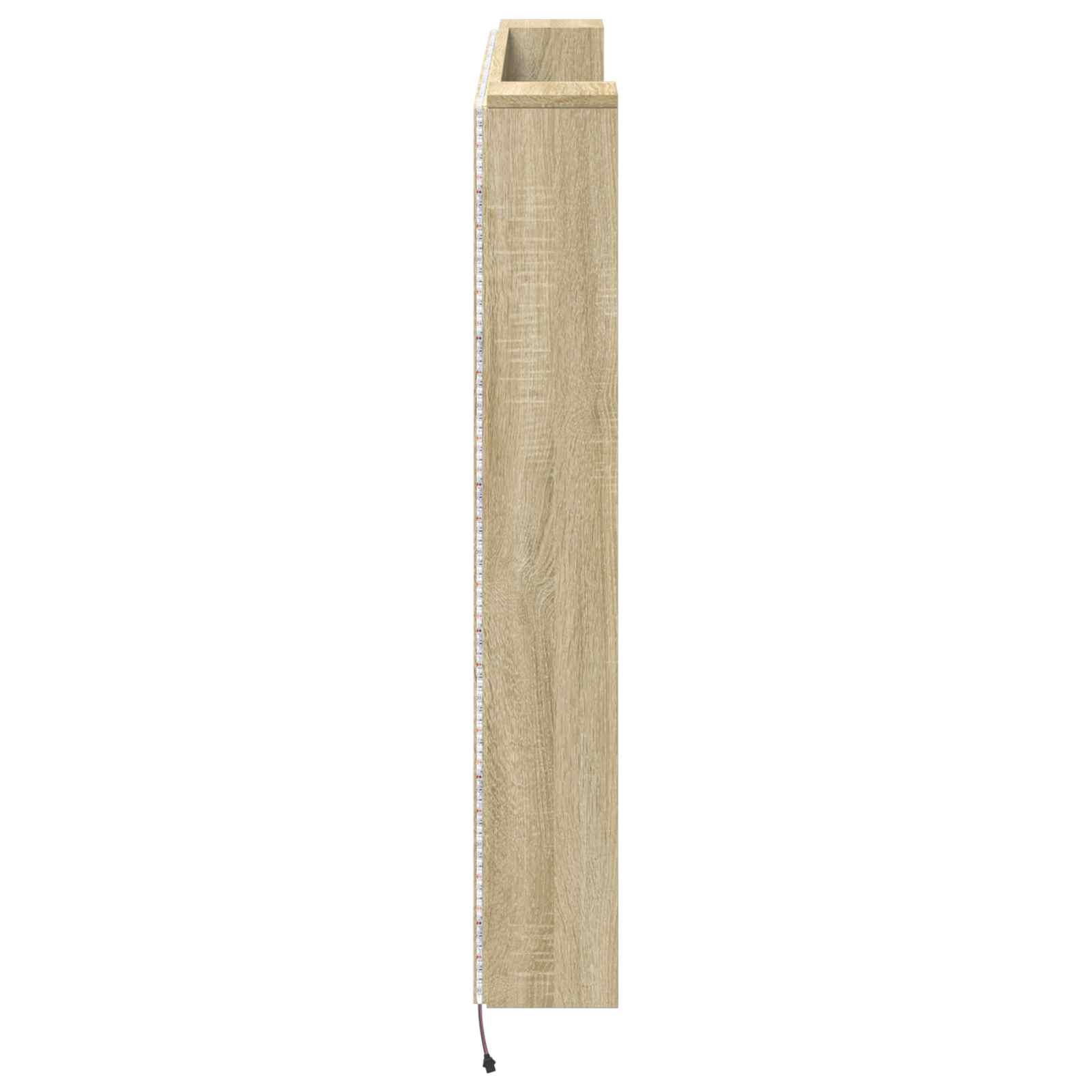vidaXL Headboard Cabinet with LED Sonoma Engineered Wood 6