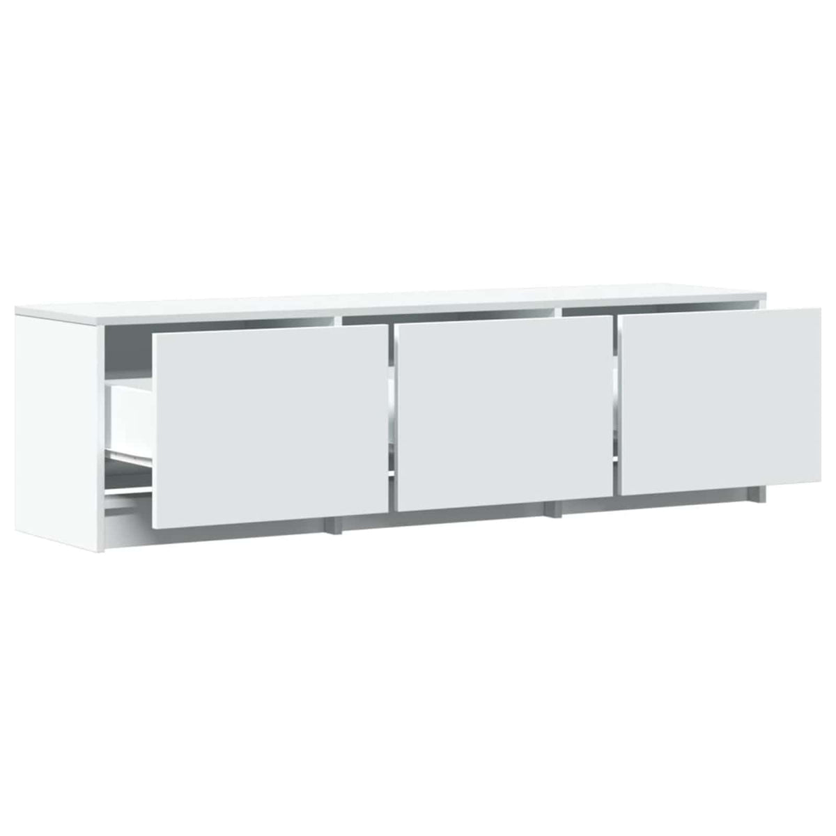 TV Cabinet Engineered Wood Width 140 cm White