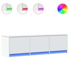 TV Cabinet Engineered Wood Width 140 cm White