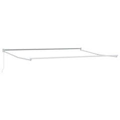 Manual Awning 100% Polyester White 4 x 2 m Yellow and White Stripe