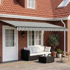 Awning Solar Anthracite White Stripe