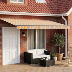 Awning Solar Anthracite Orange/Grey/Blue/White Stripe