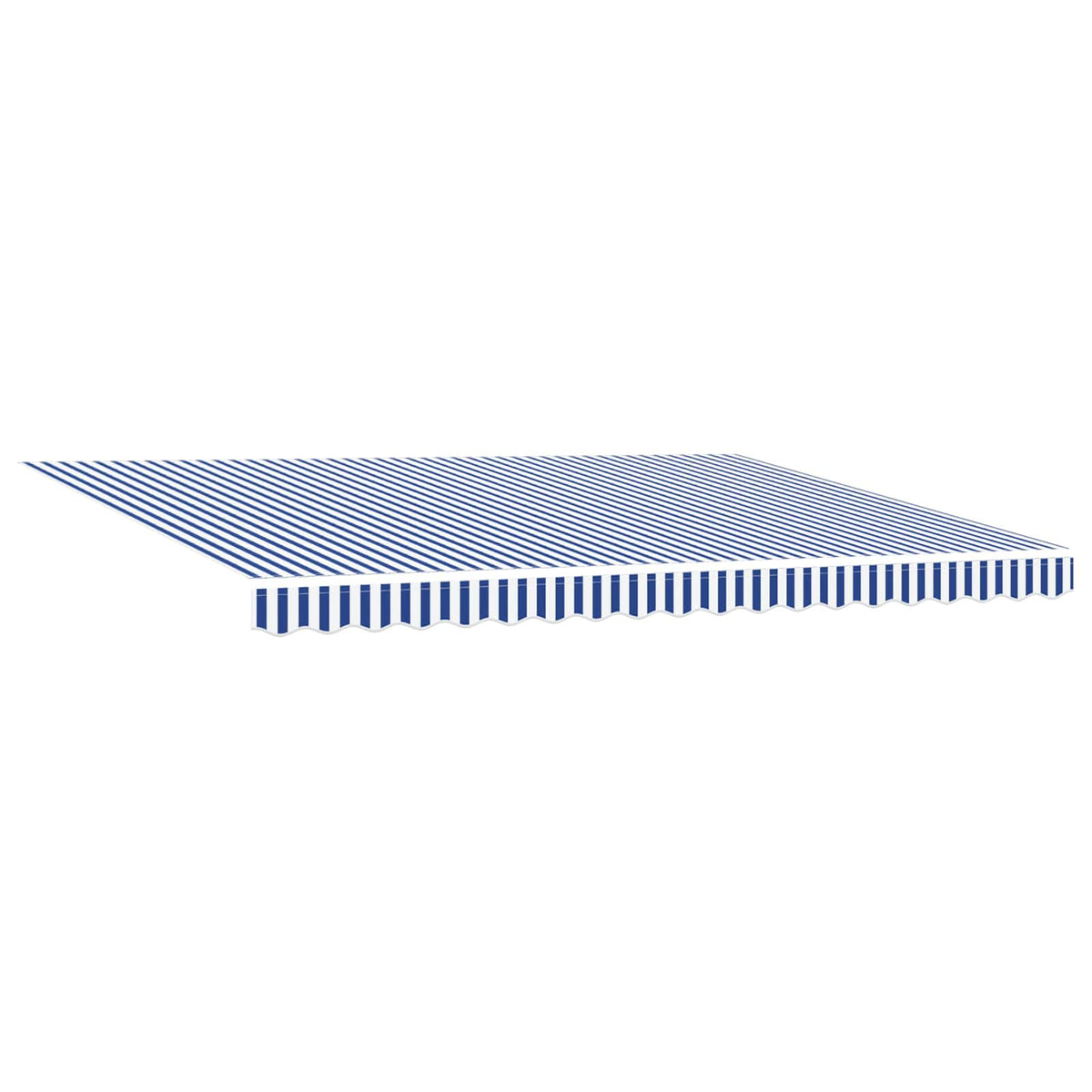 Manual Awning with Solar LED 4 x 3.5 m White Blue and White Stripe