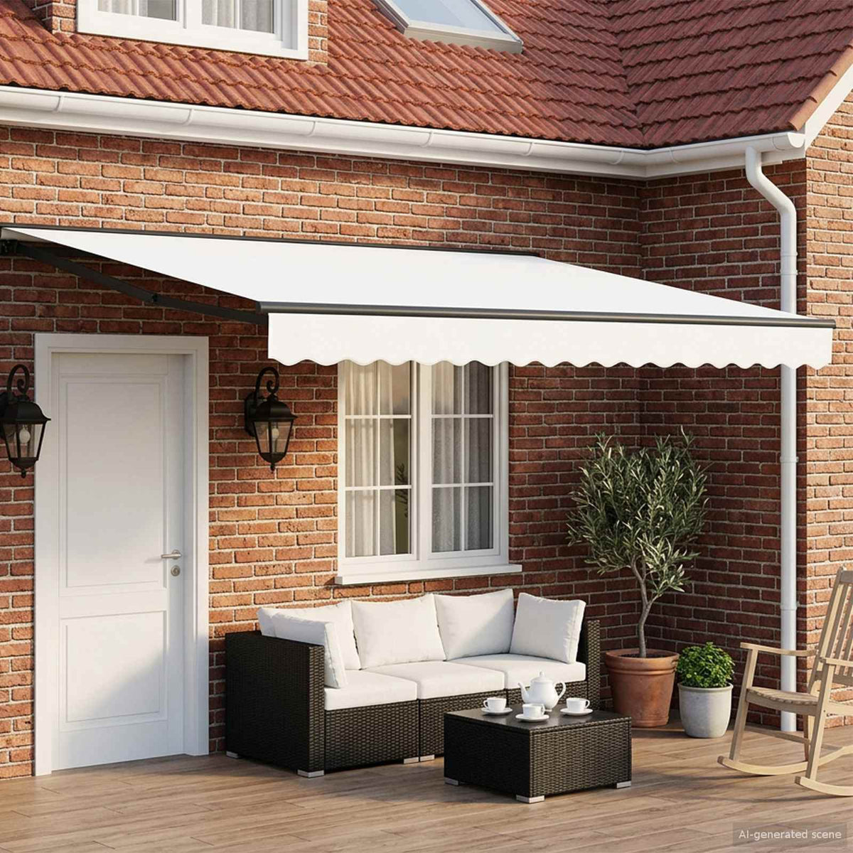 Awning Solar Anthracite White