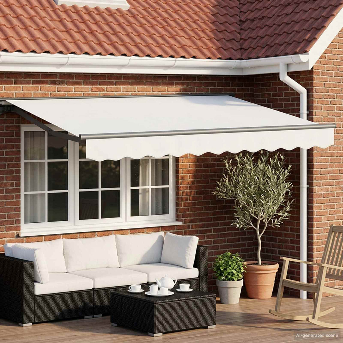 Solar Awning Anthracite White