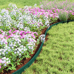 vidaXL Lawn Edgings Green 4000 x 4 x 5 cm Plastic 4