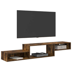 vidaXL Wall-mounted TV Cabinet Wall-Mounted Smoked Oak 3