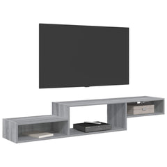 vidaXL Wall-mounted TV Cabinet Wall-Mounted Grey Sonoma 3