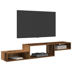 vidaXL Wall-mounted TV Cabinet Wall-Mounted Old Wood 150 x 28 x 26 cm 3