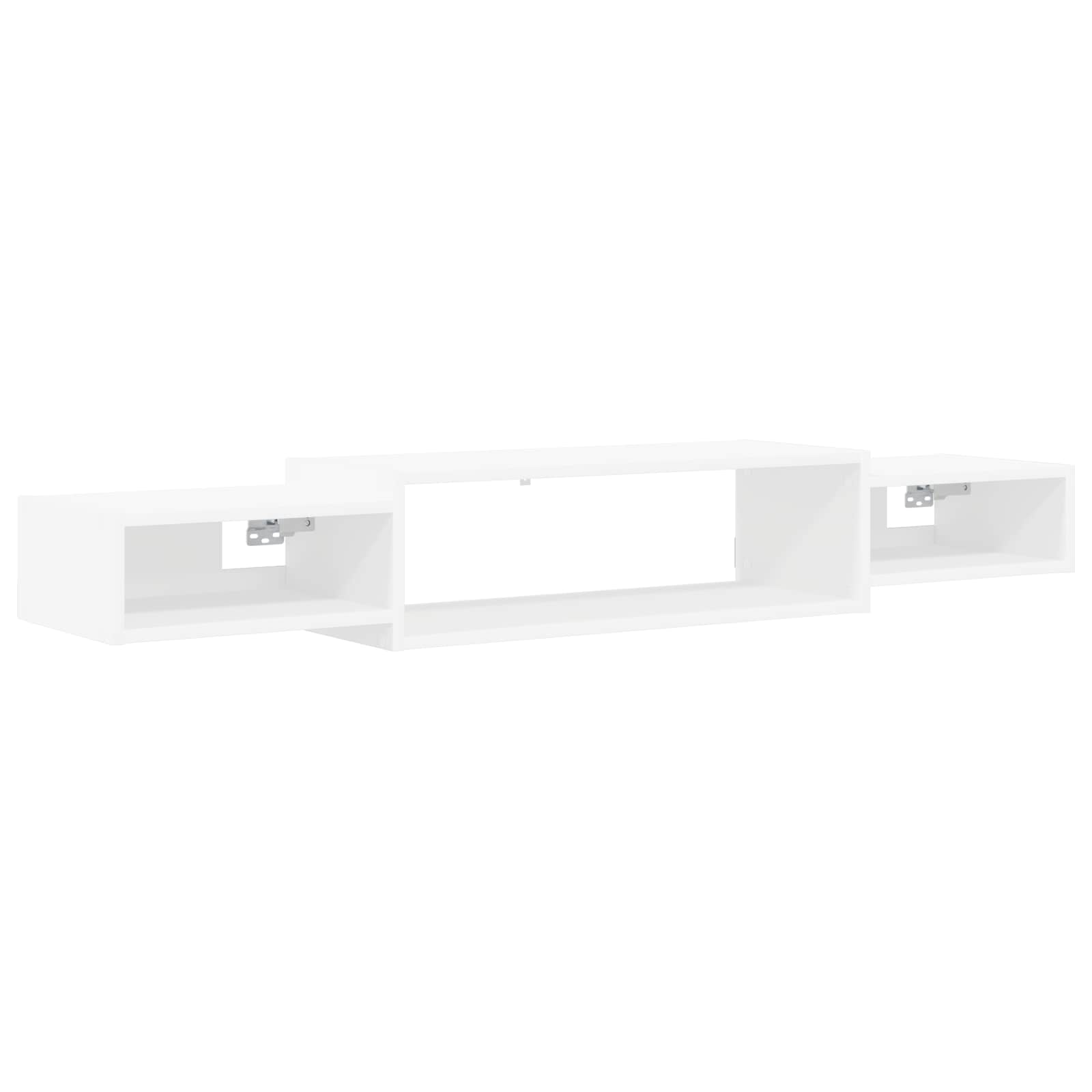 vidaXL Wall-mounted TV Cabinet Wall-Mounted White 140 x 28 x 21 cm 2