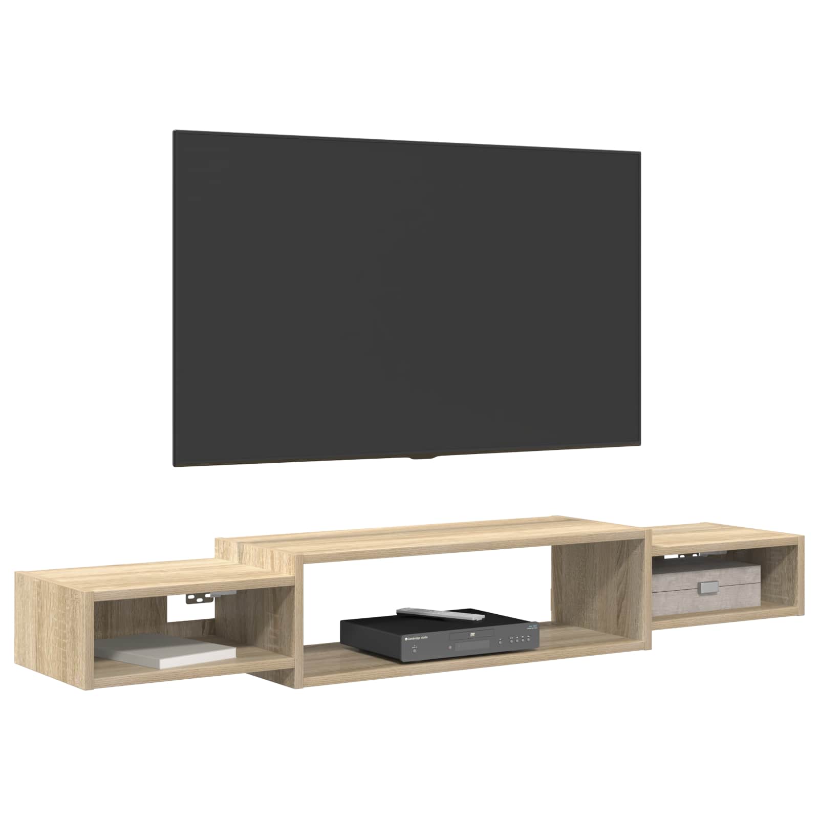 vidaXL Wall-mounted TV Cabinet Wall-Mounted Sonoma Oak 3