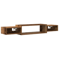 vidaXL Wall-mounted TV Cabinet Wall-Mounted Old Wood 140 x 28 x 21 cm 2