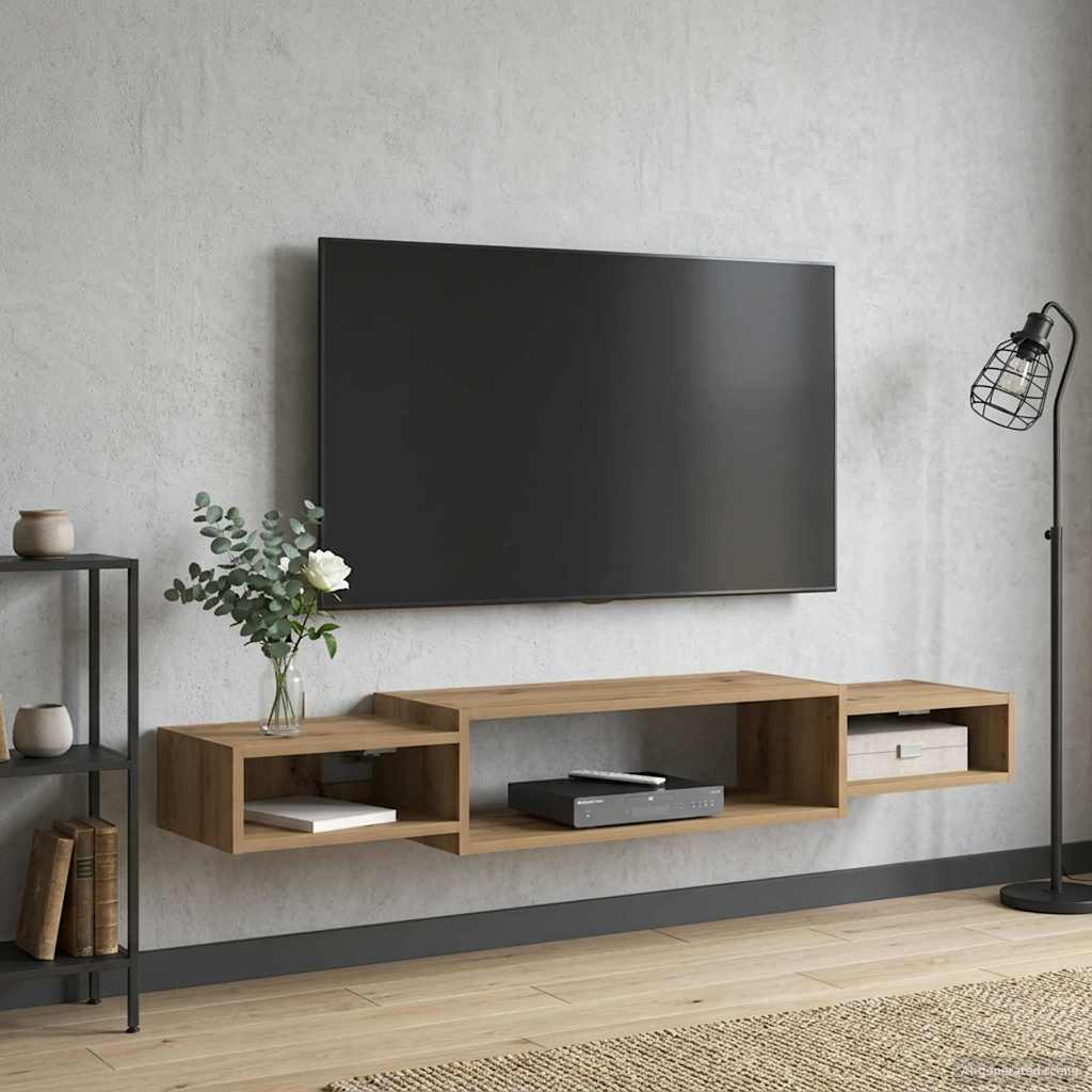 vidaXL Wall-mounted TV Cabinet Wall-Mounted Artisan Oak 4