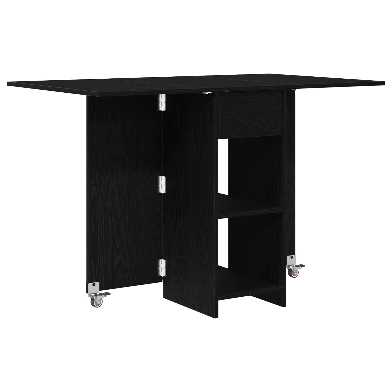 vidaXL Dinning Table 115 x 70 x 75 cm Engineered Wood Black Oak 2