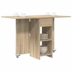 vidaXL Dinning Table 115 x 70 x 75 cm Engineered Wood Sonoma Oak 3