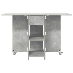 vidaXL Dinning Table 115 x 70 x 75 cm Engineered Wood Concrete Grey 6