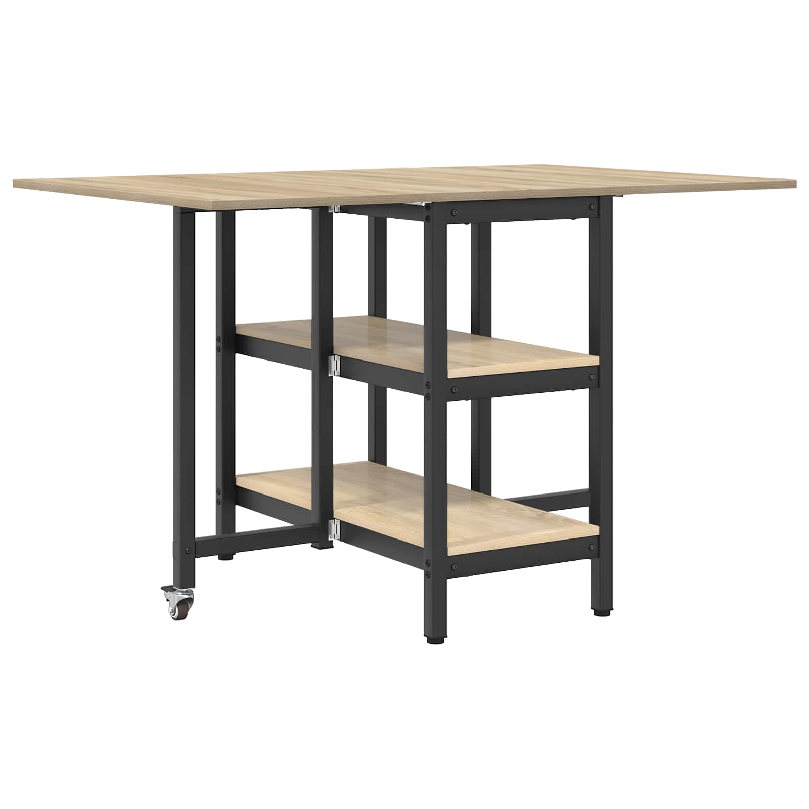 vidaXL Dinning Table 122 x 80 x 76.5 cm Engineered Wood Sonoma Oak 2