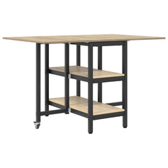 vidaXL Dinning Table 122 x 80 x 76.5 cm Engineered Wood Sonoma Oak 2