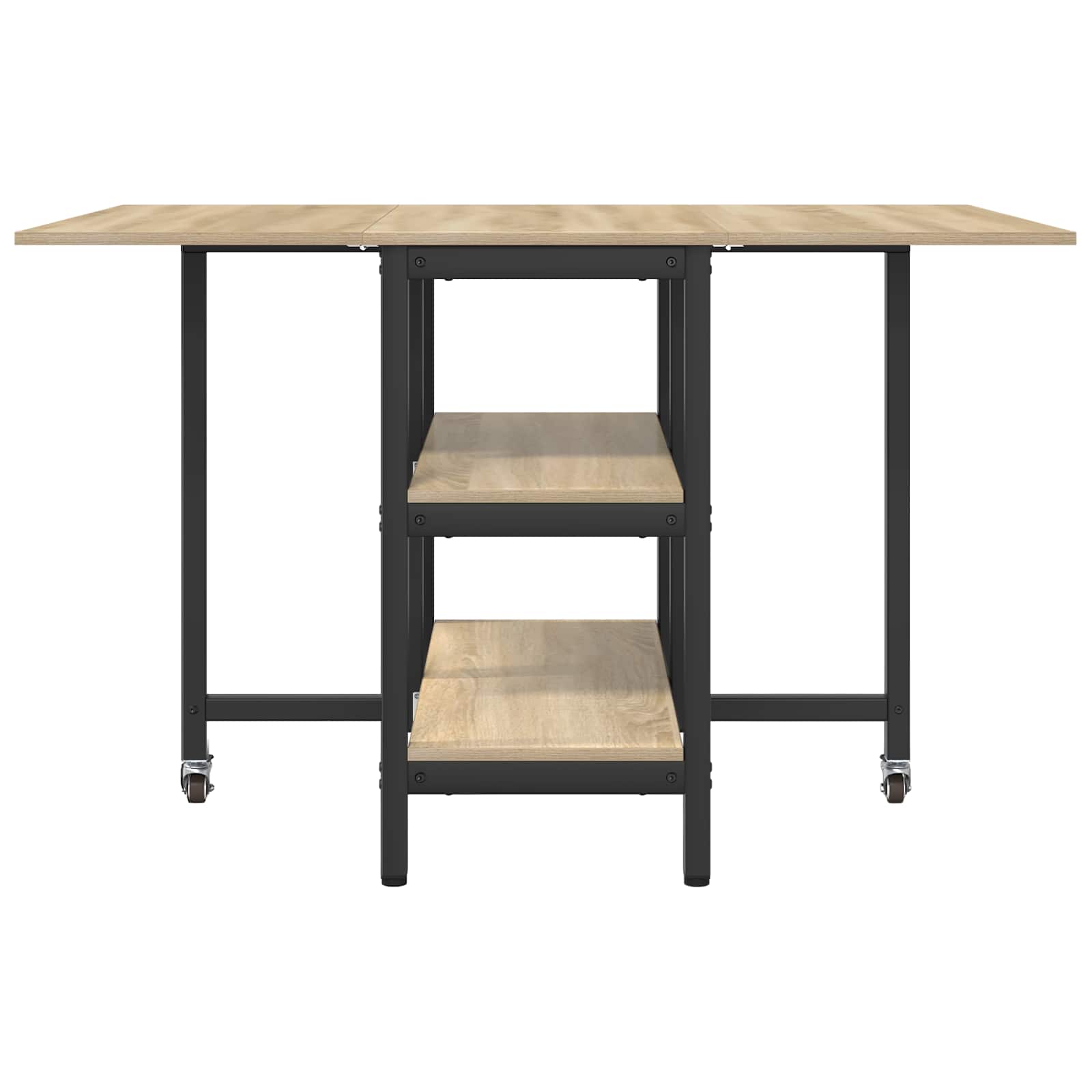 vidaXL Dinning Table 122 x 80 x 76.5 cm Engineered Wood Sonoma Oak 5
