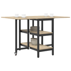 vidaXL Dinning Table 122 x 80 x 76.5 cm Engineered Wood Sonoma Oak 3