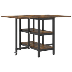 vidaXL Dinning Table 122 x 80 x 76.5 cm Engineered Wood Smoked Oak 2