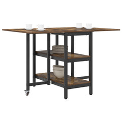 vidaXL Dinning Table 122 x 80 x 76.5 cm Engineered Wood Smoked Oak 3