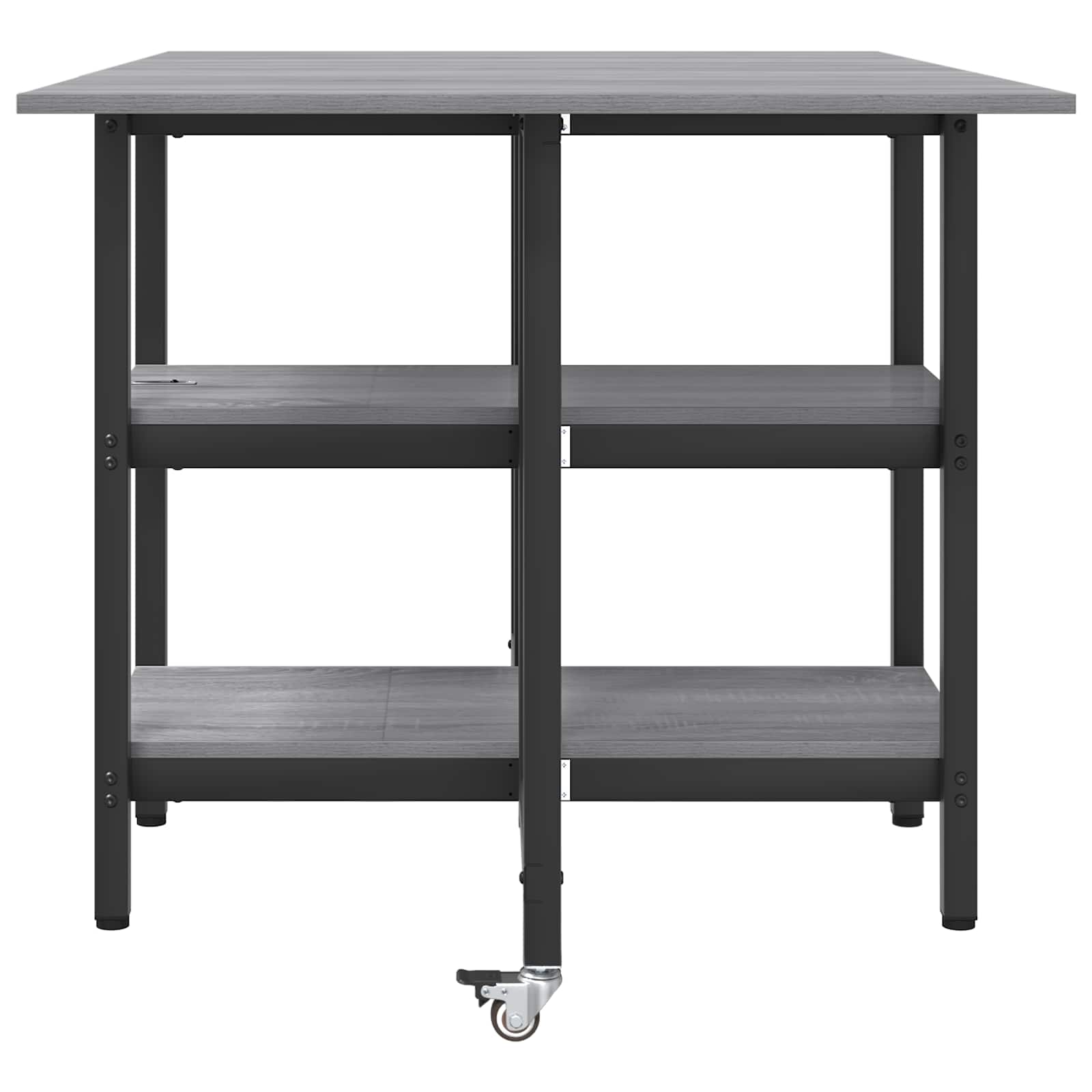 vidaXL Dinning Table 122 x 80 x 76.5 cm Engineered Wood Grey Sonoma 6