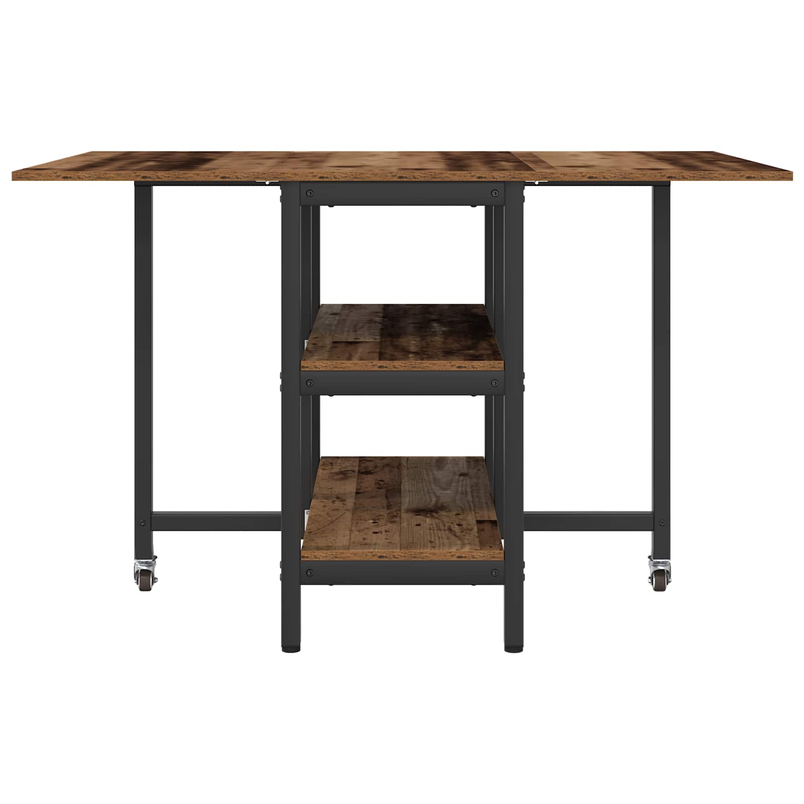 vidaXL Dinning Table 122 x 80 x 76.5 cm Engineered Wood Old Wood 5