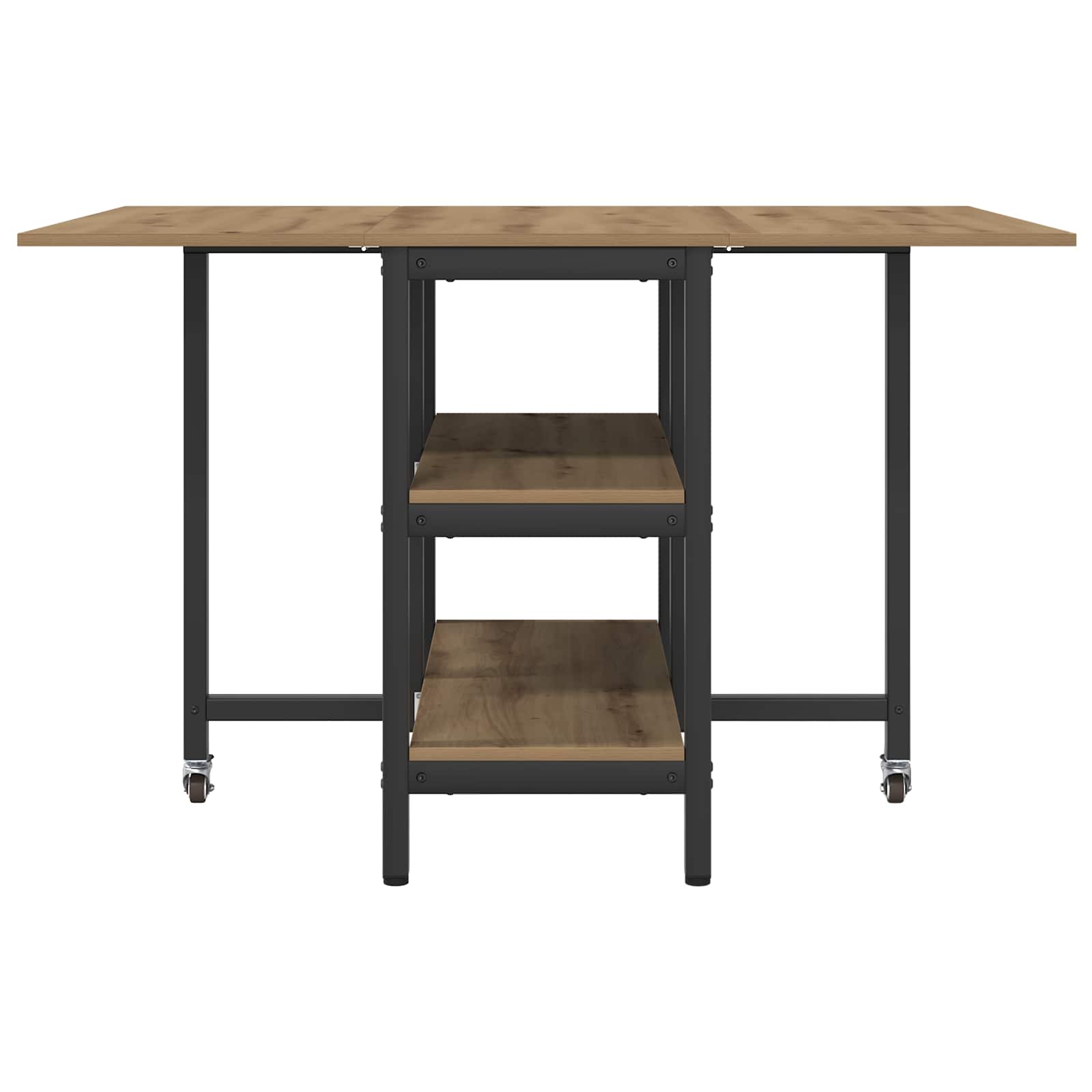 vidaXL Dinning Table 122 x 80 x 76.5 cm Engineered Wood Artisan Oak 5