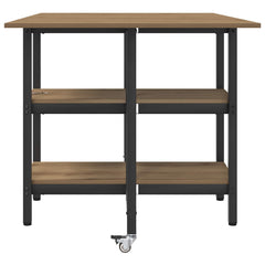 vidaXL Dinning Table 122 x 80 x 76.5 cm Engineered Wood Artisan Oak 6
