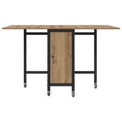 vidaXL Folding Dining Table with Castors 130 x 80 x 76.5 cm steel PB 5