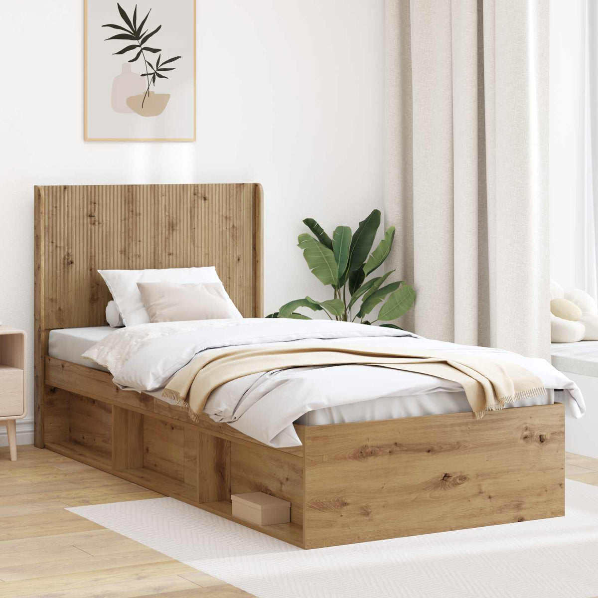 vidaXL Headboard Engineered Wood Artisan oak