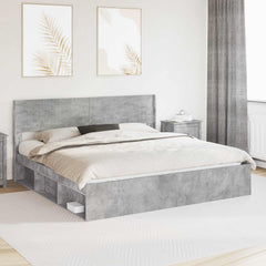 vidaXL Headboard PB Concrete Grey