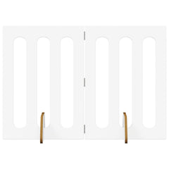 vidaXL Folding Pet Fence 2 pcs White 100.5 x 38 x 70 cm 2