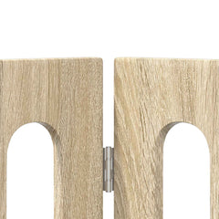 vidaXL Folding Pet Fence 2 pcs Sonoma Oak 100.5 x 38 x 70 cm 5