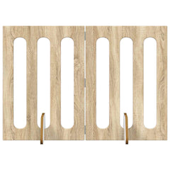vidaXL Folding Pet Fence 2 pcs Sonoma Oak 100.5 x 38 x 70 cm 2