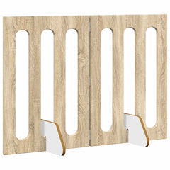 vidaXL Folding Pet Fence 2 pcs Sonoma Oak 100.5 x 38 x 70 cm 3