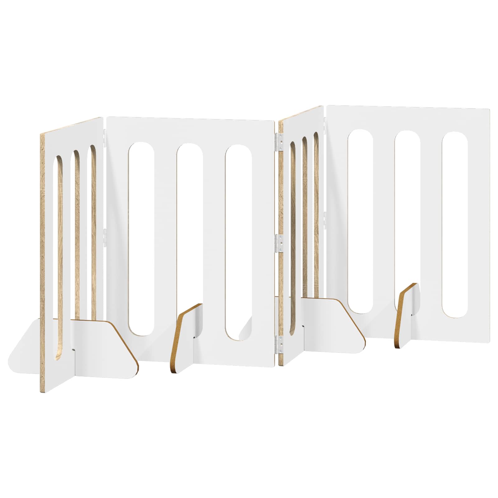 vidaXL Folding Pet Fence 4 pcs Sonoma Oak 201 x 38 x 70 cm 5